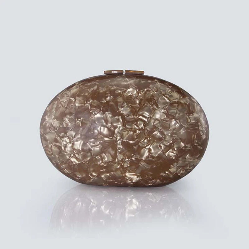 Sac à main à paillettes marron