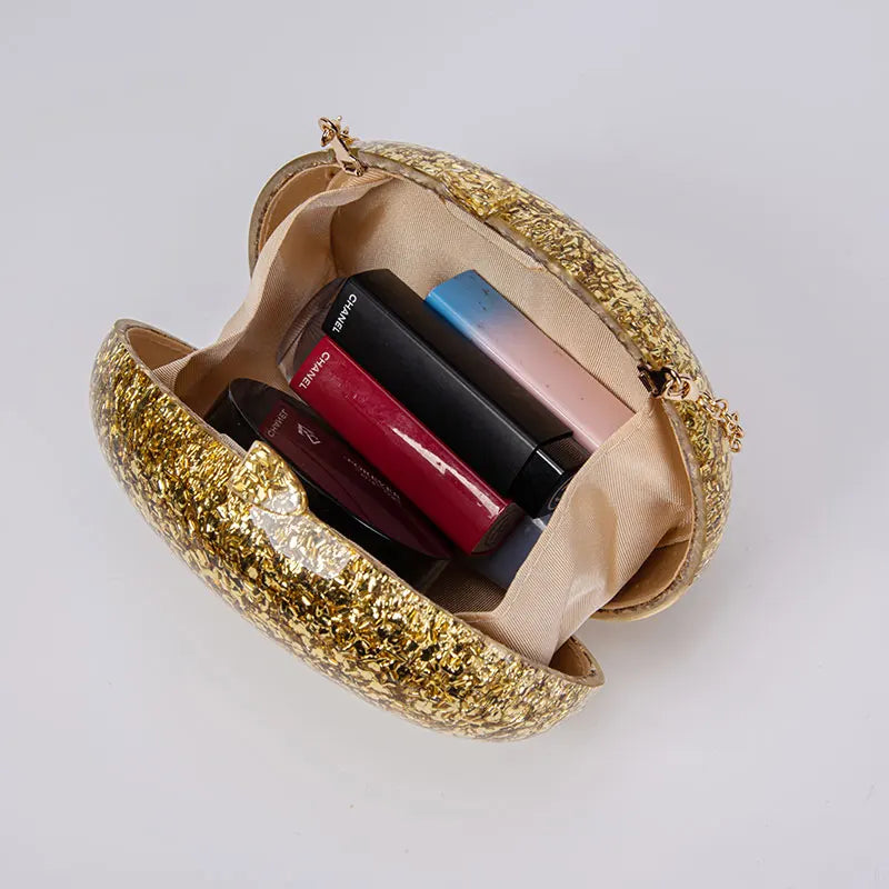 sac à main à paillettes OR