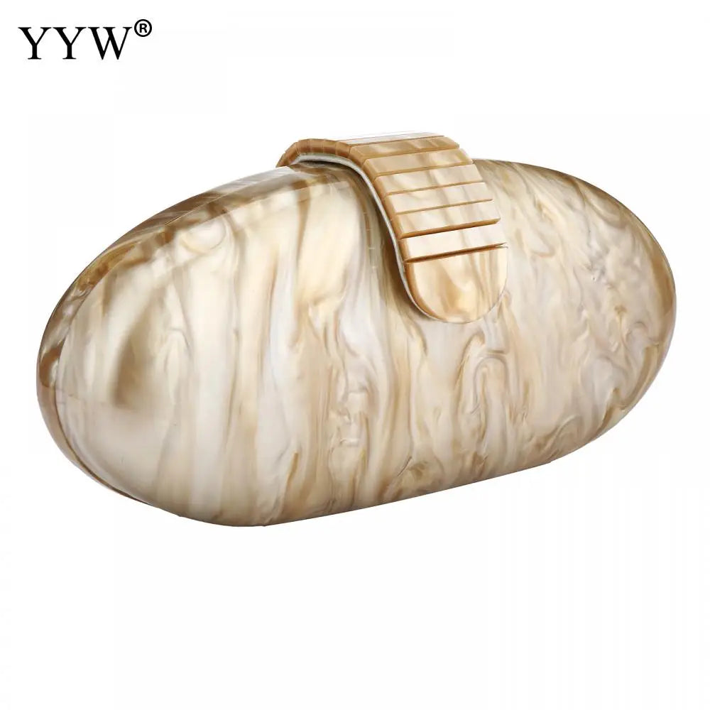 Fashion Wallet Women Acrylic Cute Long Round Evening Bag Woman Marble Luxury Party Prom Handbag Casual Clutch Sac A Main 2022