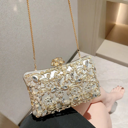 Emy - Sac de soirée creux en strass