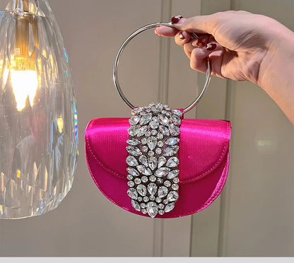 Corinna - Pochette de soirée de luxe avec diamants roses