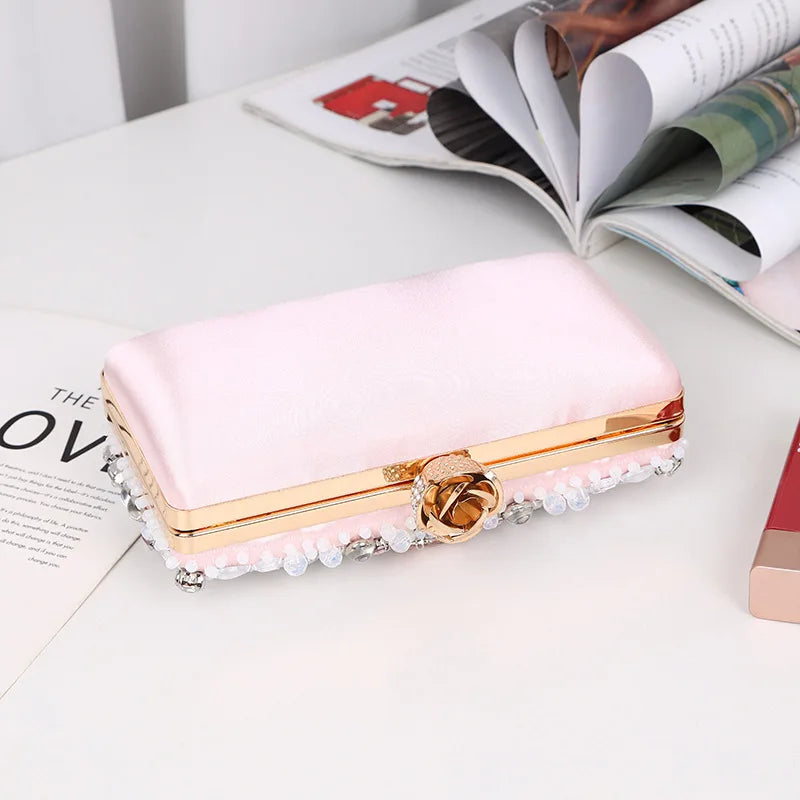 Pochette glamour rose - Claudia