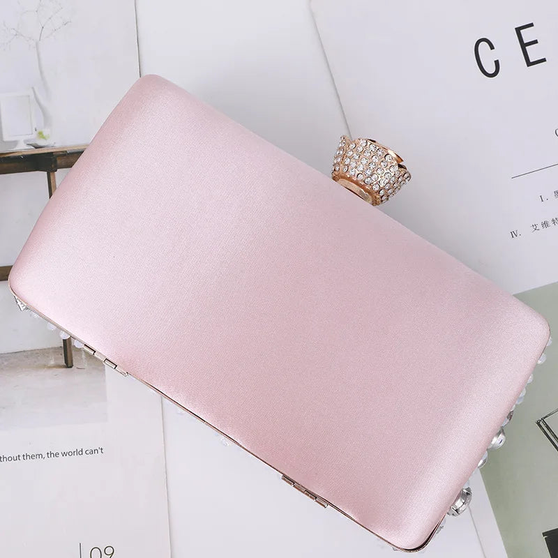 Pochette glamour rose - Claudia