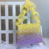  Sac de soirée en acrylique coloré jaune violet