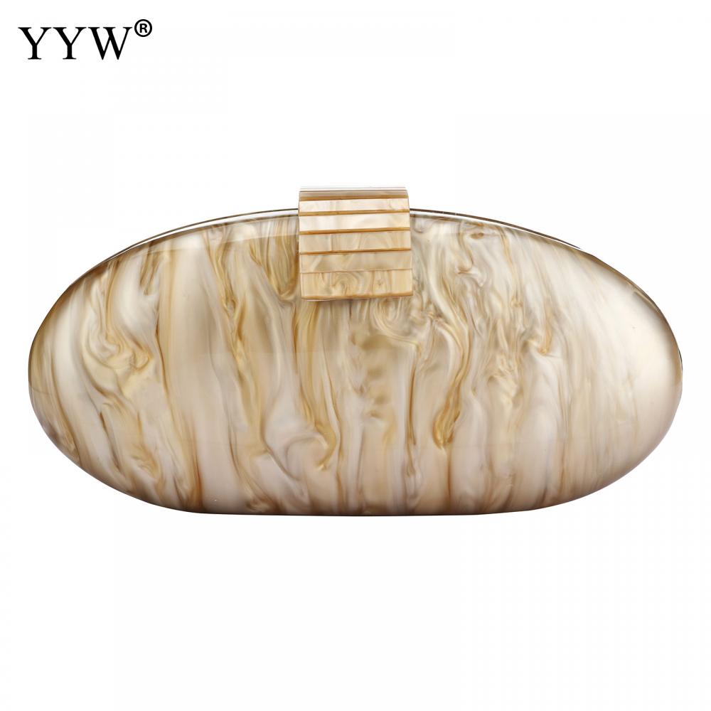 Fashion Wallet Women Acrylic Cute Long Round Evening Bag Woman Marble Luxury Party Prom Handbag Casual Clutch Sac A Main 2022