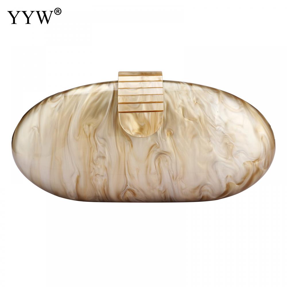 Fashion Wallet Women Acrylic Cute Long Round Evening Bag Woman Marble Luxury Party Prom Handbag Casual Clutch Sac A Main 2022