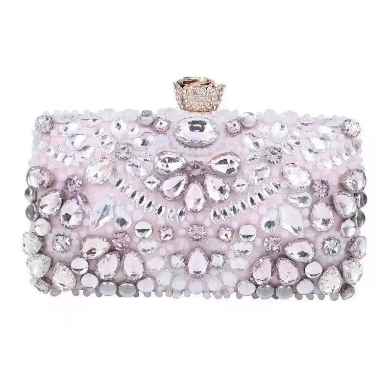 Pochette glamour rose - Claudia